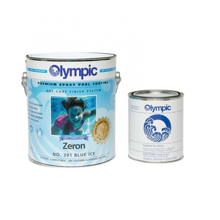 Olympic Zeron Epoxy Pool Coating 1 Gallon, Blue Ice - Image 2