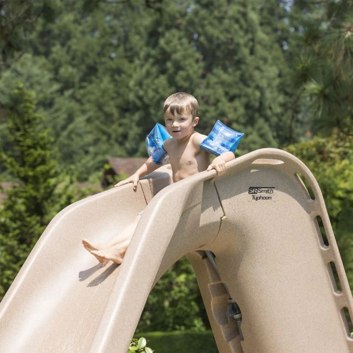 SR Smith Typhoon Pool Slide, Right Turn, Sandstone - Image 4