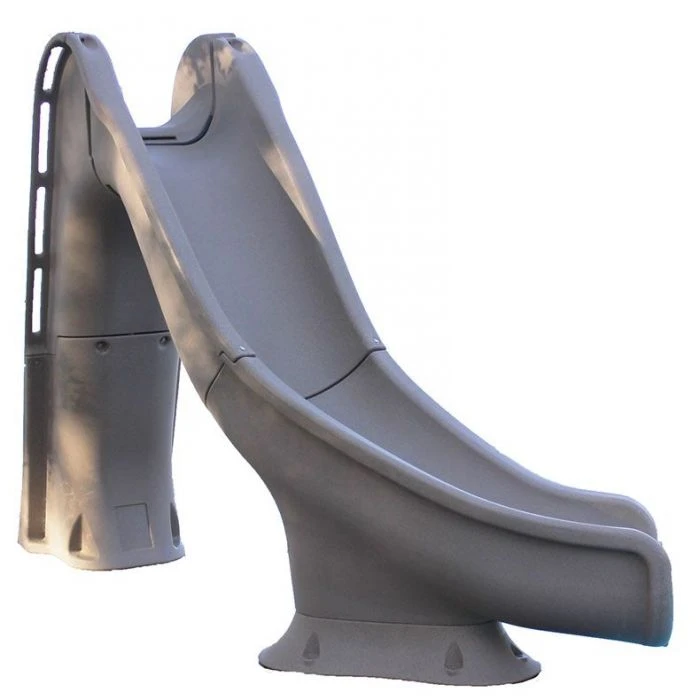 Global Pool Products Tidal Wave Pool Slide, Right Turn, Grey - Image 3