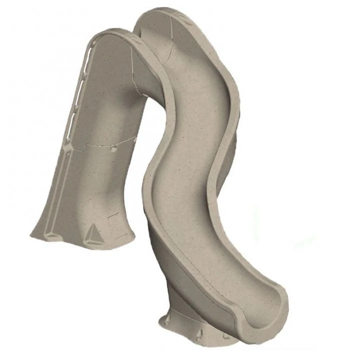 Global Pool Products Rip Tide Pool Slide, Right Turn, Grey - Image 3
