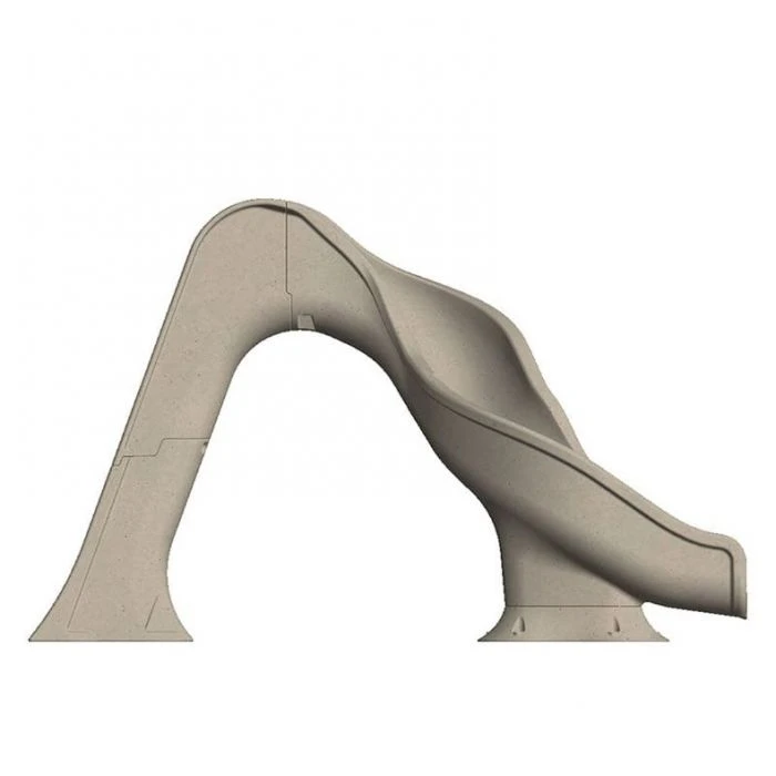 Global Pool Products Rip Tide Pool Slide, Right Turn, Grey - Image 4