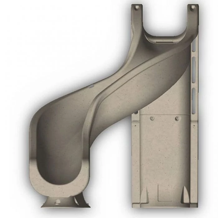 Global Pool Products Rip Tide Pool Slide, Right Turn, Grey - Image 6