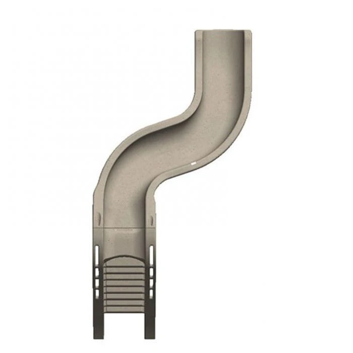 Global Pool Products Rip Tide Pool Slide, Right Turn, Grey - Image 7