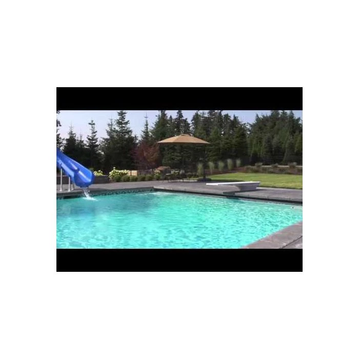 SR Smith Vortex Pool Slide, Half Tube With Ladder, Gray - Image 5