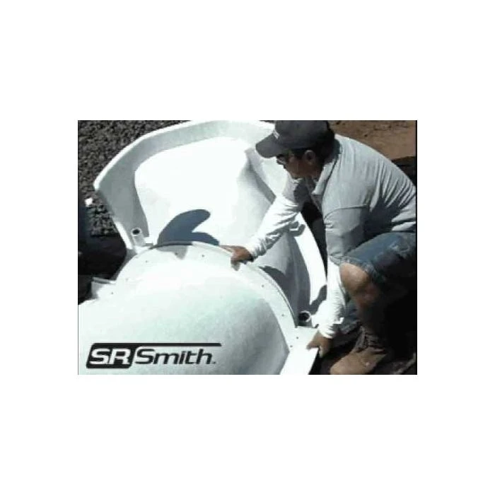 SR Smith BigRide Pool Slide, Left Turn, Silver Gray - Image 2