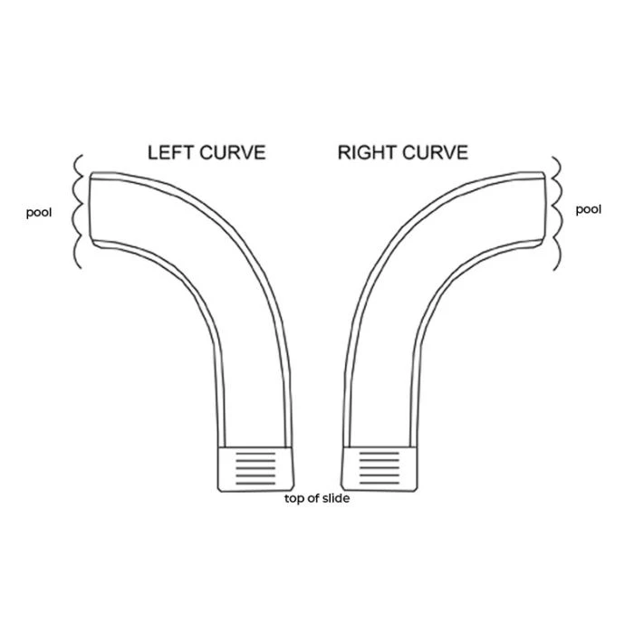 SR Smith BigRide Pool Slide, Left Turn, Silver Gray - Image 3