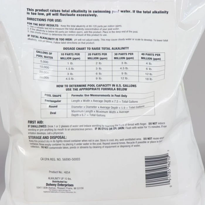 Doheny's Alkalinity Up, 10 Lb - Image 2